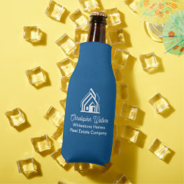 Chic Blue Real Estate Company Customized Realtor Flesjeskoeler