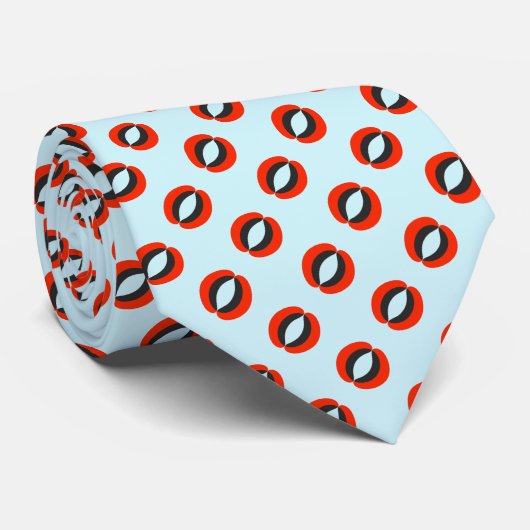 Chic Blue Red Black Patroon Stropdas (Opgerold)