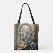 Chic Blue Roos Design – Stijlvolle bloemen aanpass Tote Bag (Achterkant)