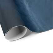 Chic Blue Roos Gold Glitter Agate Custom Monogram Cadeaupapier (Rol Hoek)