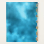 Chic Blue roze irdescent glitter monogram Planner (Achterkant)