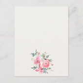 Chic Blue Roze Roze Orchid Floral Weddenschap Deta Informatiekaartje (Achterkant)