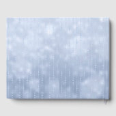 Chic Blue Satin Kijk Quinceañera Gastenboek (Achterkant)