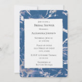 Chic Blue Silver Marble Vrijgezellenfeest Kaart (Voorkant)
