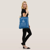 Chic Blue Vastgoedbedrijf Aangepaste Makelaar Tote Bag (Op model)