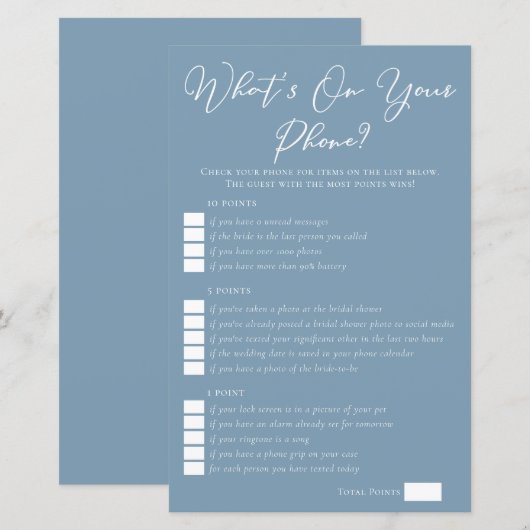 Chic Blue Wat is er op uw telefoon Vrijgezellenfee (Voorkant / Achterkant)