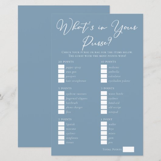 Chic Blue Wat zit er in je portemonnee Vrijgezelle (Voorkant / Achterkant)