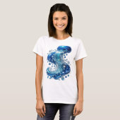 Chic Blue WATER FLOW Custom T-shirt (Voorkant volledig)