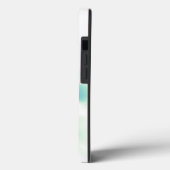 Chic Blue Waterverf Abstract Monogrammed Case-Mate iPhone Case (Achterkant / Links)