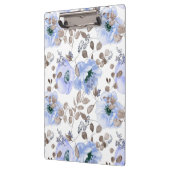 Chic Blue Waterverf Flowers Klembord (Links)