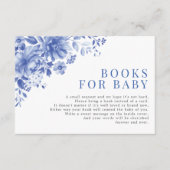 Chic Blue White Chinoiserie Garden Books for Baby Informatiekaartje (Voorkant)