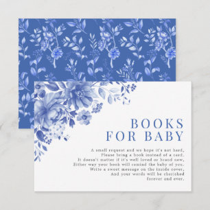 Chic Blue White Chinoiserie Garden Books for Baby Informatiekaartje