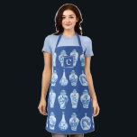 Chic Blue White Chinoiserie Ginger Jars Monogram Schort<br><div class="desc">Een mooi chinoiserie-geïnspireerd design met elegante delft blue en witte porseleinen gember potten. Pas het pron aan met uw monogram of initiaal.</div>