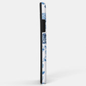  Chic Blue White  Floral Case-Mate iPhone Case (Achterkant/rechts)