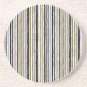 Chic Blue White Stripes Zandsteen Onderzetter (Voorkant)