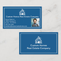 Chic Blue White Vastgoedbedrijf Makelaar Foto