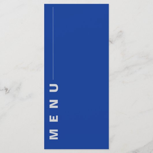 Chic Blue Yellow Floral Lemon Summer Wedding Party Menu (Achterkant)