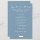 Chic Blue zou ze liever Vrijgezellenfeest spel (Voorkant / Achterkant)