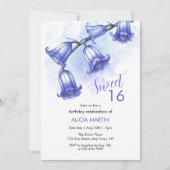 Chic Bluebell Bloesem Bloesem 16e verjaardag Kaart (Voorkant)