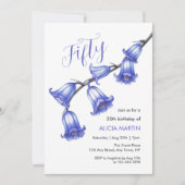 Chic Bluebell Bloesem Bloesem 50ste verjaardag Kaart (Voorkant)