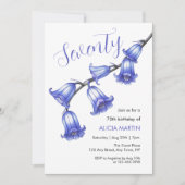 Chic Bluebell Bloesem Bloesem 70ste Verjaardag Kaart (Voorkant)