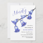 Chic Bluebell Bloesem Bloesem 90ste verjaardag Kaart (Voorkant)