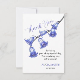 Chic Bluebell Bloesem Bloesem Dank u Bedankkaart