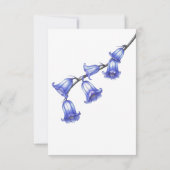 Chic Bluebell Bloesem Bloesem Dank u Bedankkaart (Achterkant)