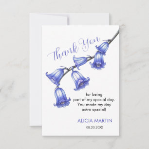 Chic Bluebell Bloesem Bloesem Dank u Bedankkaart