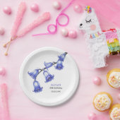 Chic Bluebell Bloesem Verjaardag Papieren Bordje (Feest)