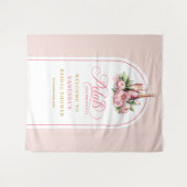 Chic blush and gold bridal shower custom banner wandkleed (Voorkant (horizontaal))