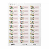 Chic Blush Bloemen Boeket Huwelijk Mailing Label (Full Sheet)