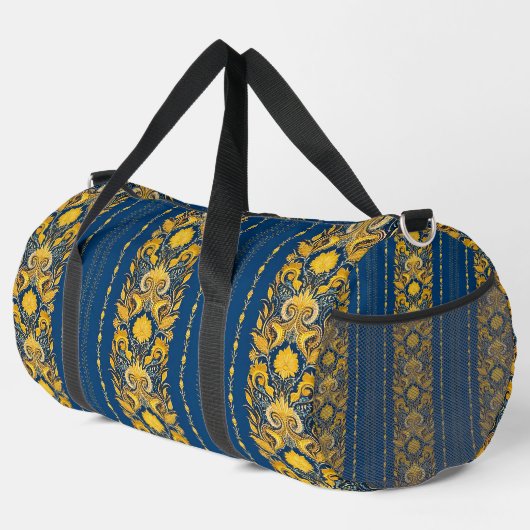 Chic Blush Blue & Yellow Custom Duffle Bag Plunjezak (Rechterhoek)