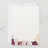 Chic Blush Botanische Bloemen Moederdag Brunch Kaart (Achterkant)