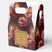 Chic Blush Bourgondië Gouden Waterverf Trouwen Dan Bedankdoosjes (Geopend)