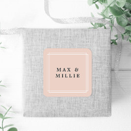 Chic Blush | Boutique Vierkante Sticker