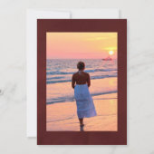  Chic Blush & Burgundy Celebration of Life Kaart (Achterkant)