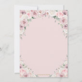 Chic Blush Dusty Pink Floral 50e 60e verjaardag Kaart (Achterkant)