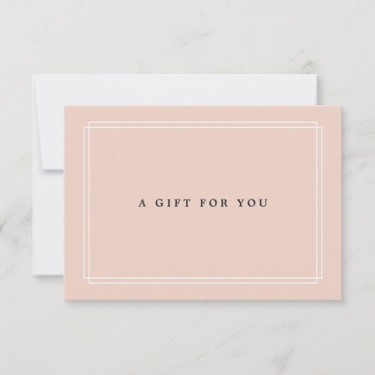 Chic Blush | Elegant Light Pink Gift Certificate (Voorkant)