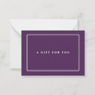 Chic Blush   Elegant Paars Gift Certificate Kaart Notitiekaartje