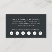 Chic Blush | Elegant Pink & Black Boutique Klantenkaartje (Achterkant)