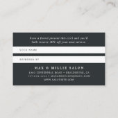 Chic Blush | Elegant roze en zwart Aanbevelingskaartje (Achterkant)