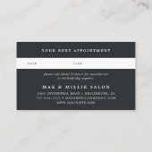 Chic Blush | Elegant roze en zwart Afsprakenkaartje (Achterkant)