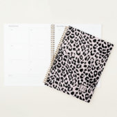 Chic Blush en Black Animal Print met Monogram Planner (Display)