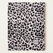 Chic Blush en Black Animal Print met Monogram Planner (Achterkant)
