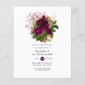  Chic Blush en Bourgogne Bridesmaids Luncheon Flyer (Voorkant)