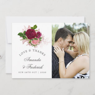  Chic Blush en Bourgondische bruiloft Bedankt