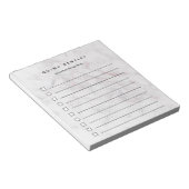 Chic Blush en grijs persoonlijke lijst Notitieblok (Schuin)