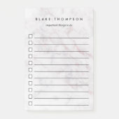 Chic Blush en grijze marmer, speciaal aangepast aa Post-it® Notes (Voorkant)