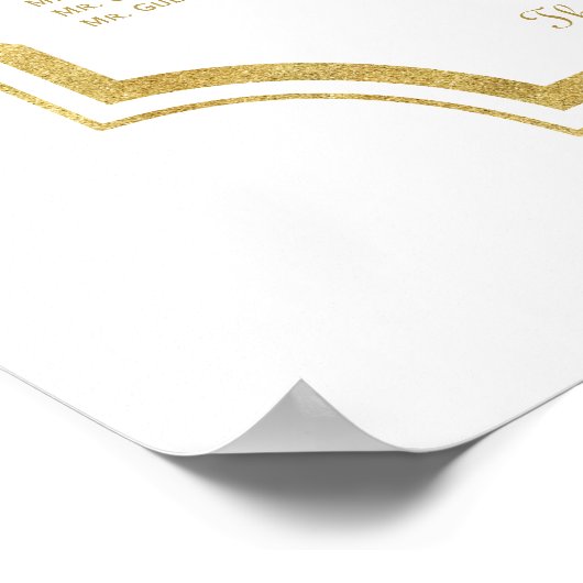 Chic Blush Floral Gold Lijst Seating Chart Poster